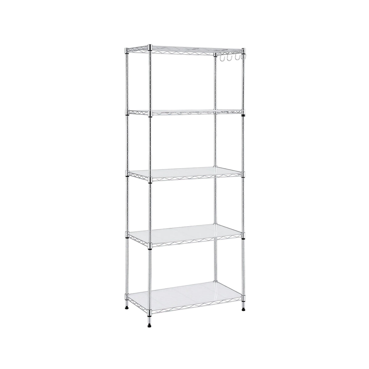 Artiss 5-Tier Kitchen Rack Shelf Shelving Unit 60x35x150CM Adjustable Metal Storage Shelves Silver