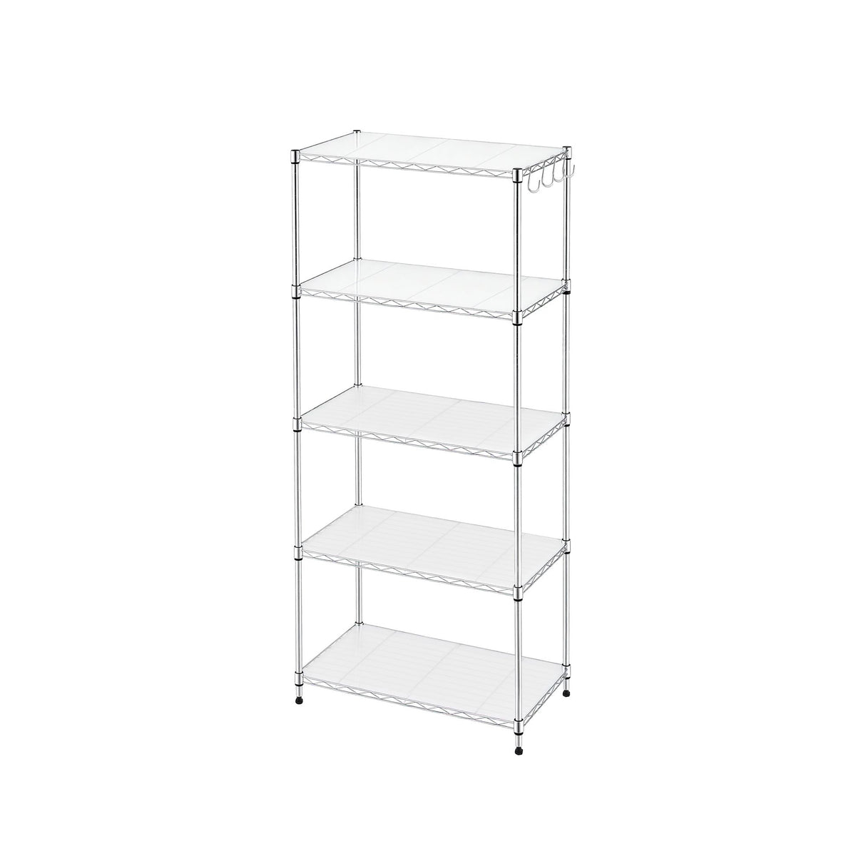 Artiss 5-Tier Kitchen Rack Shelf Shelving Unit 60x35x150CM Adjustable Metal Storage Shelves Silver