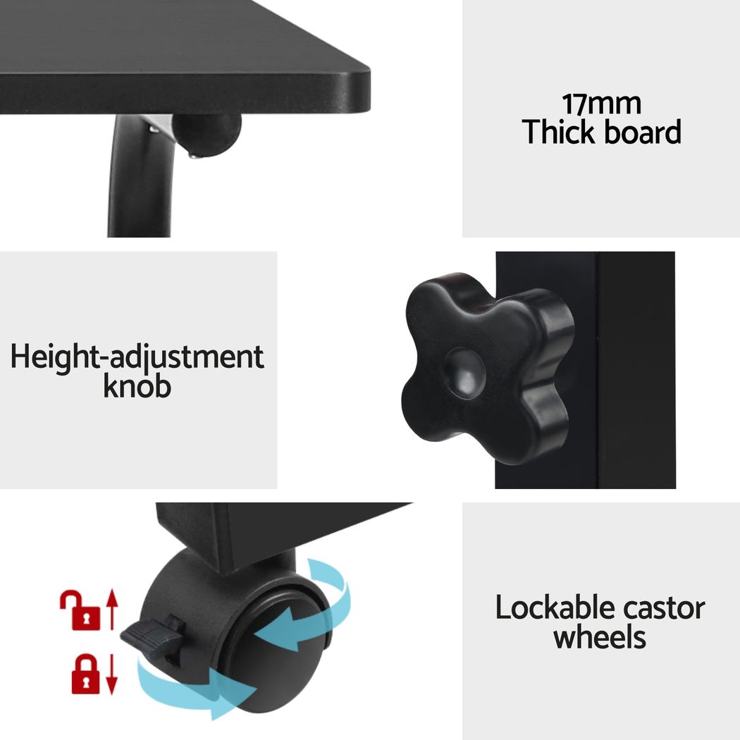 Mobile Laptop Desk U Shaped Design Black