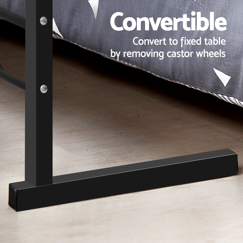 Mobile Lap Top Desk U-Shaped Design Black & Dark Wood