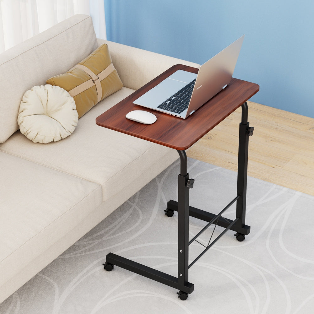 Mobile Lap Top Desk U-Shaped Design Black & Dark Wood
