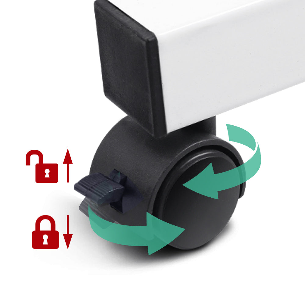 Mobile Laptop Desk U Shaped Design White