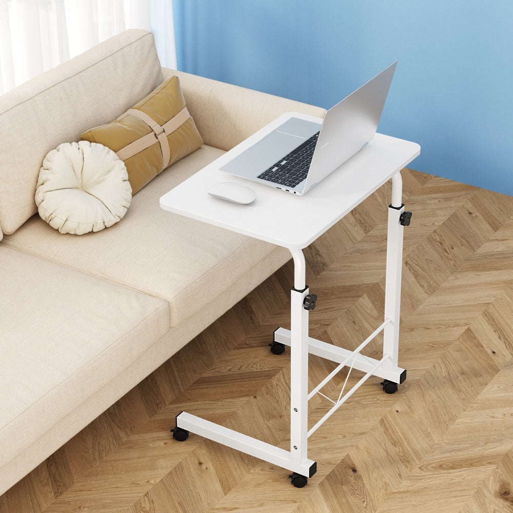 Mobile Laptop Desk U Shaped Design White