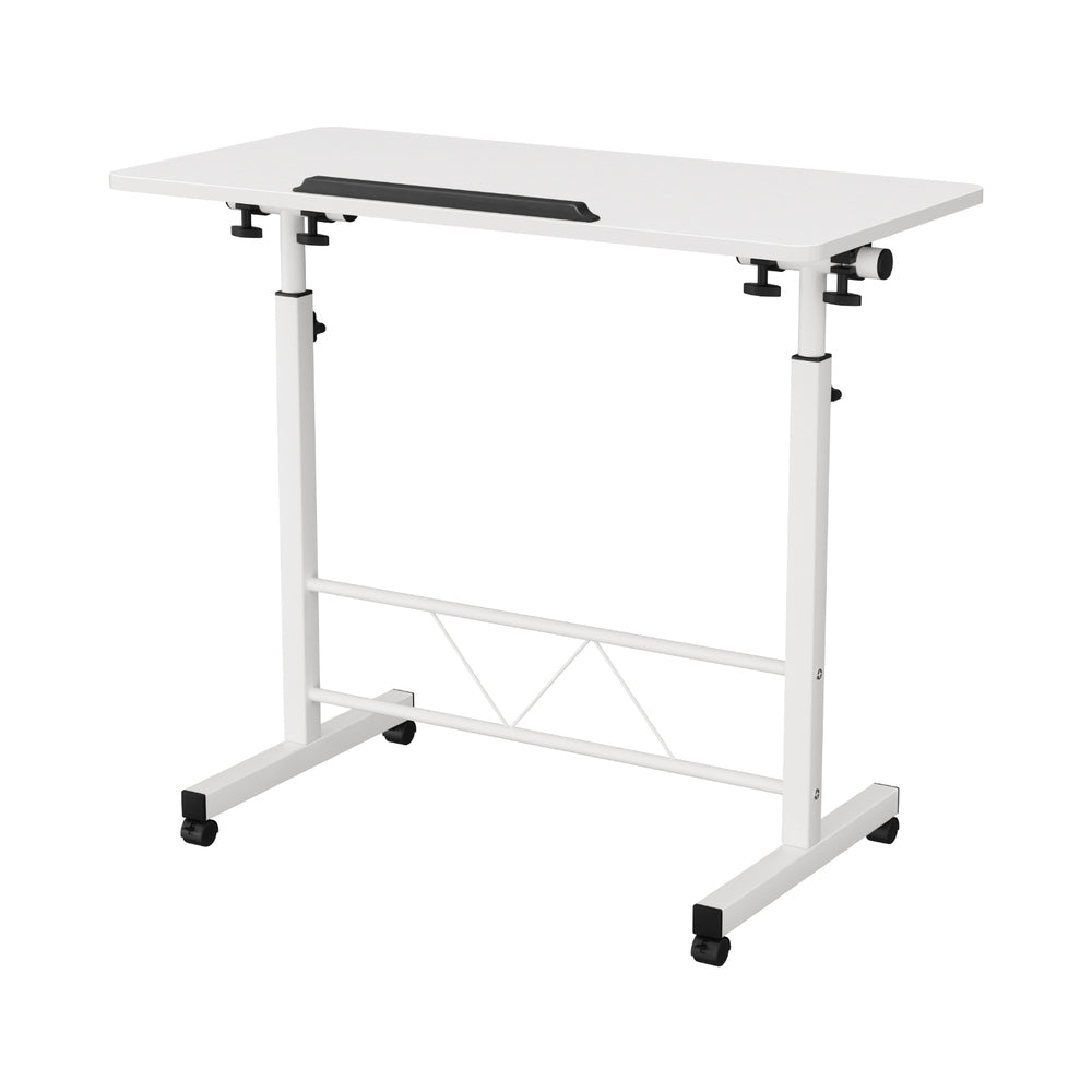 Mobile Laptop Desk I Shaped Design White