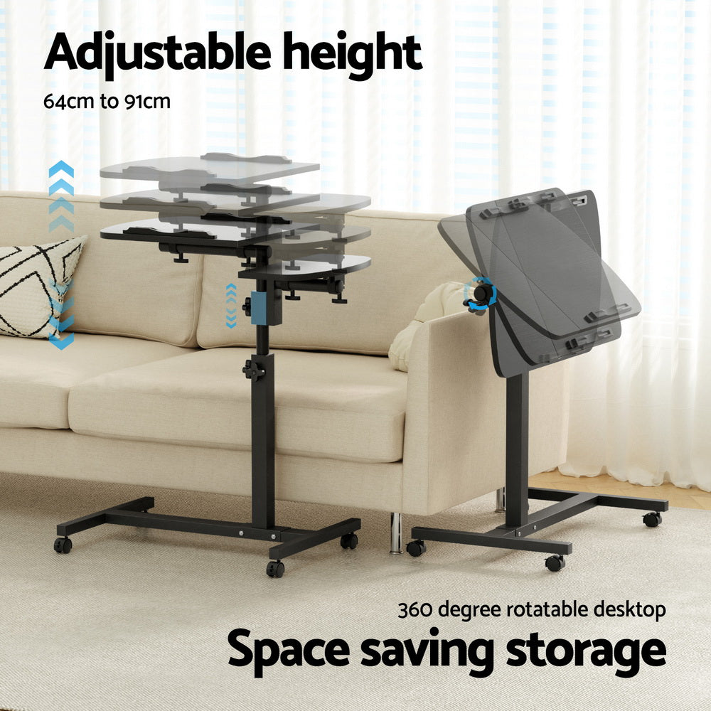 Rotating Mobile Laptop Adjustable Desk Black