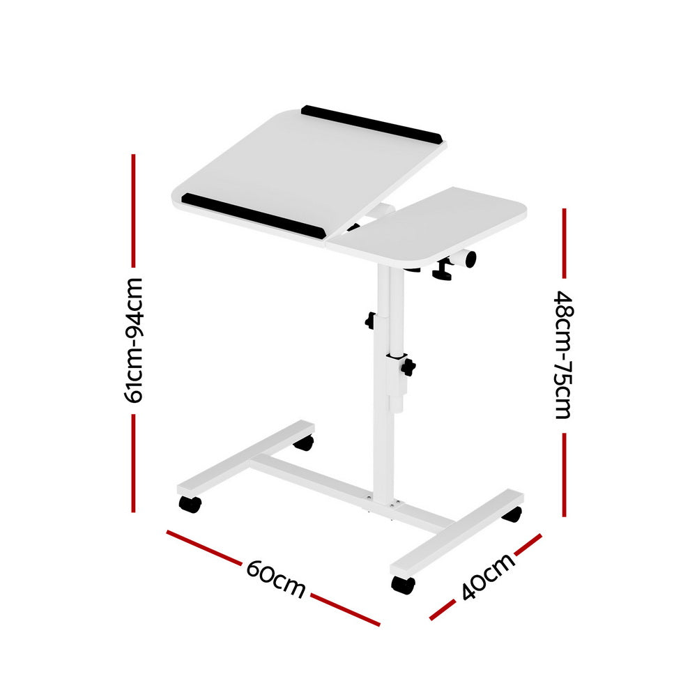 White Sleek Mobile Laptop Desk