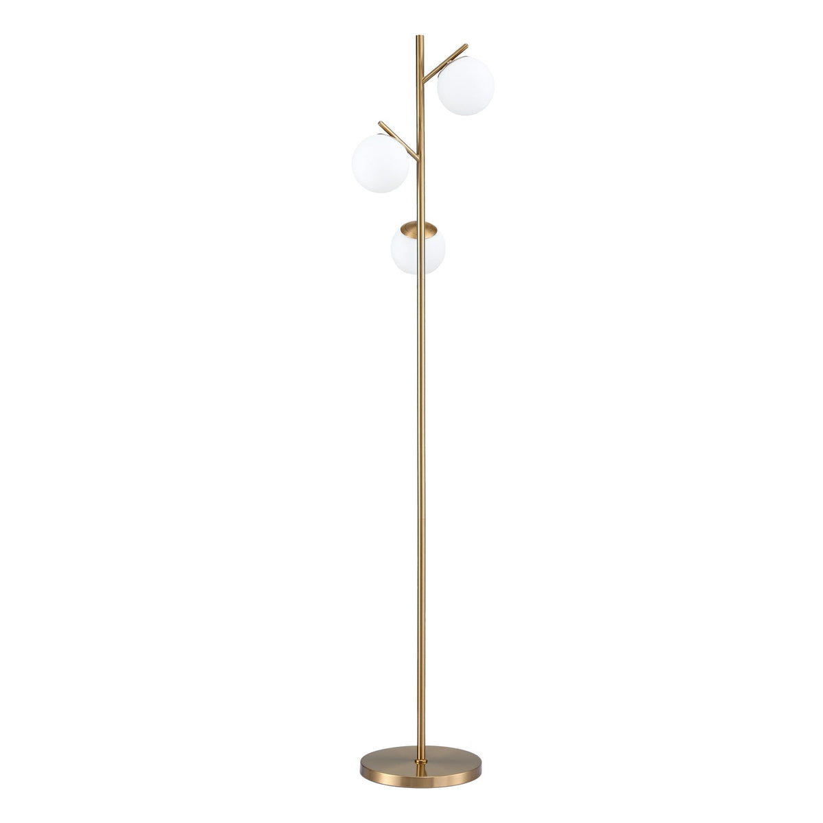 Artiss 3-Light Tree Floor Lamp 165cm Tall Standing Light with Sphere Glass Shades for Modern Homes