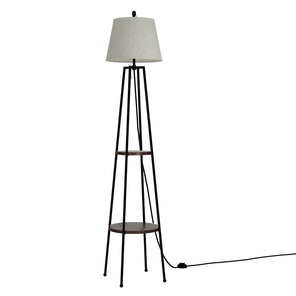 Shelf Floor Lamp Modern Circular Tripod