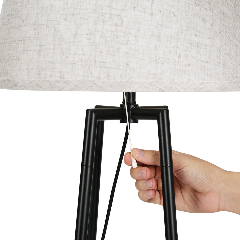 Shelf Floor Lamp Modern Circular Tripod