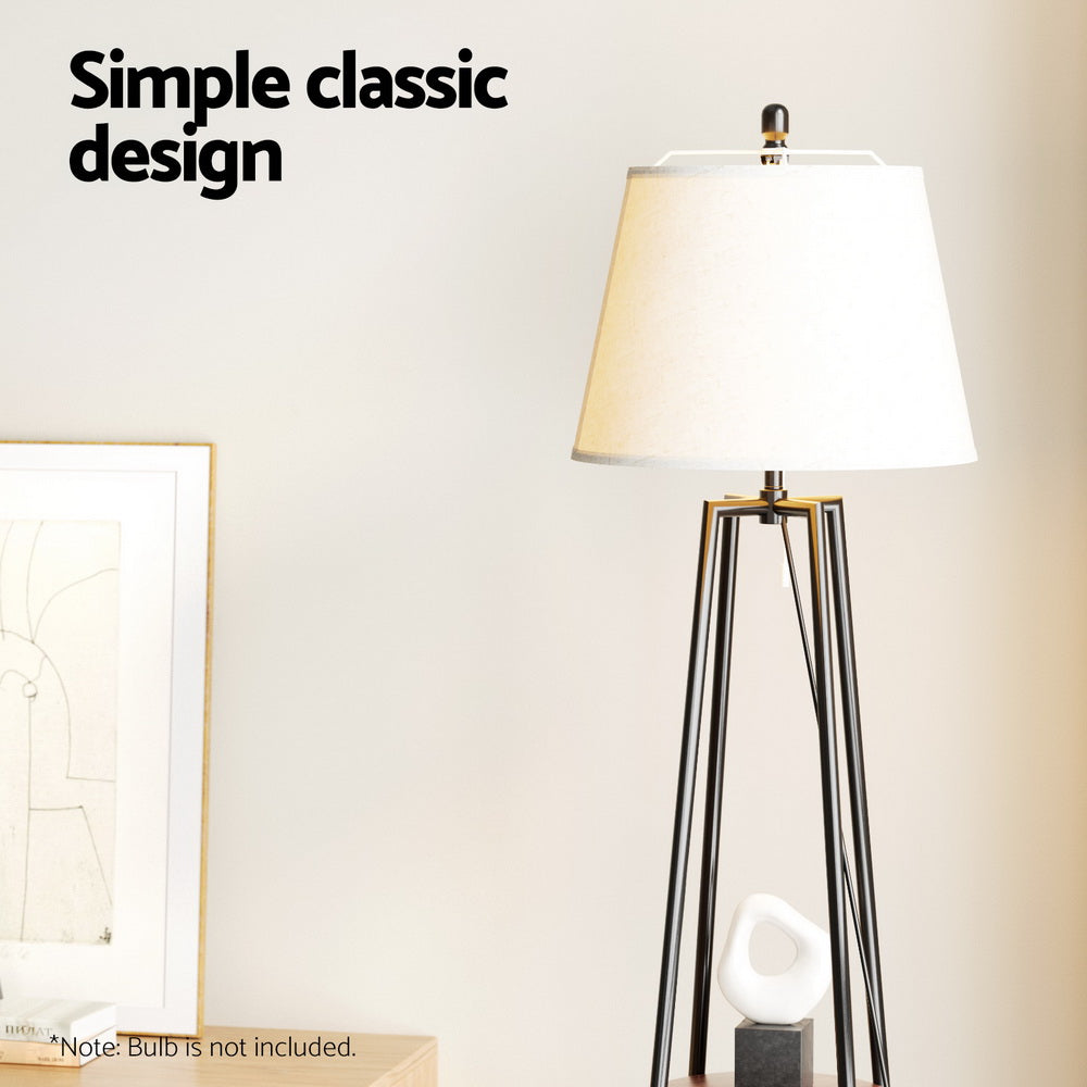 Shelf Floor Lamp Modern Circular Tripod