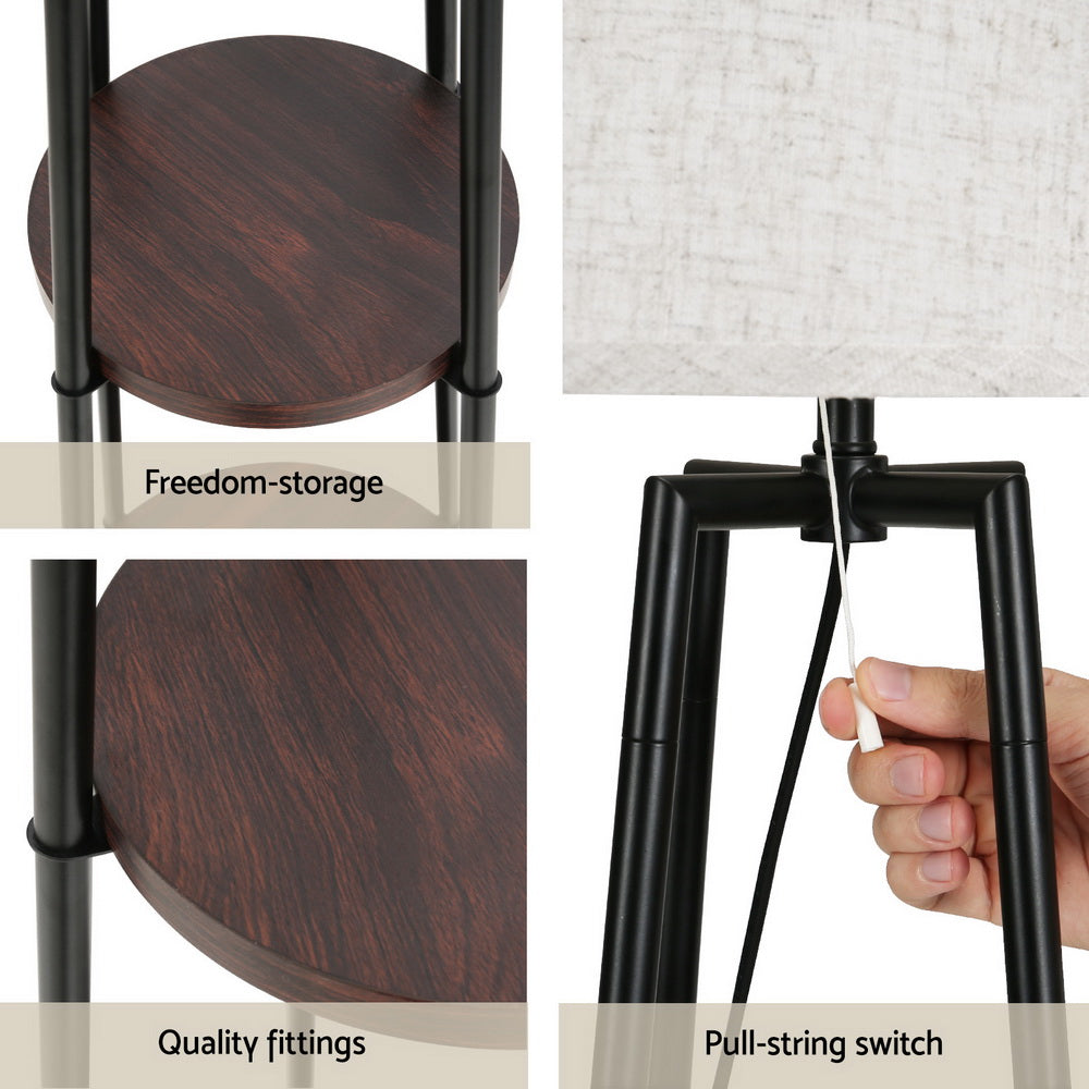 Shelf Floor Lamp Modern Circular Tripod