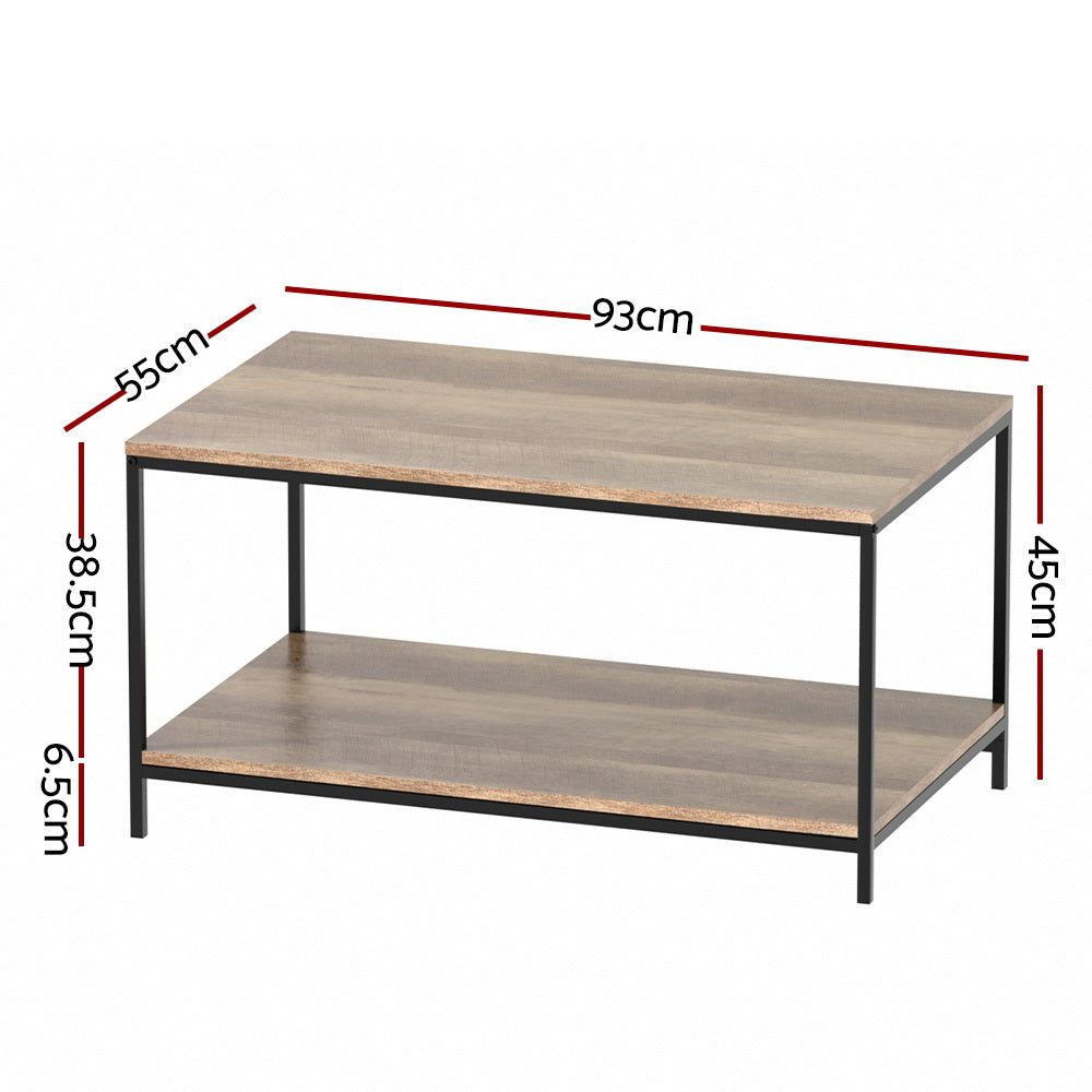 Coffee Table Wood & Black