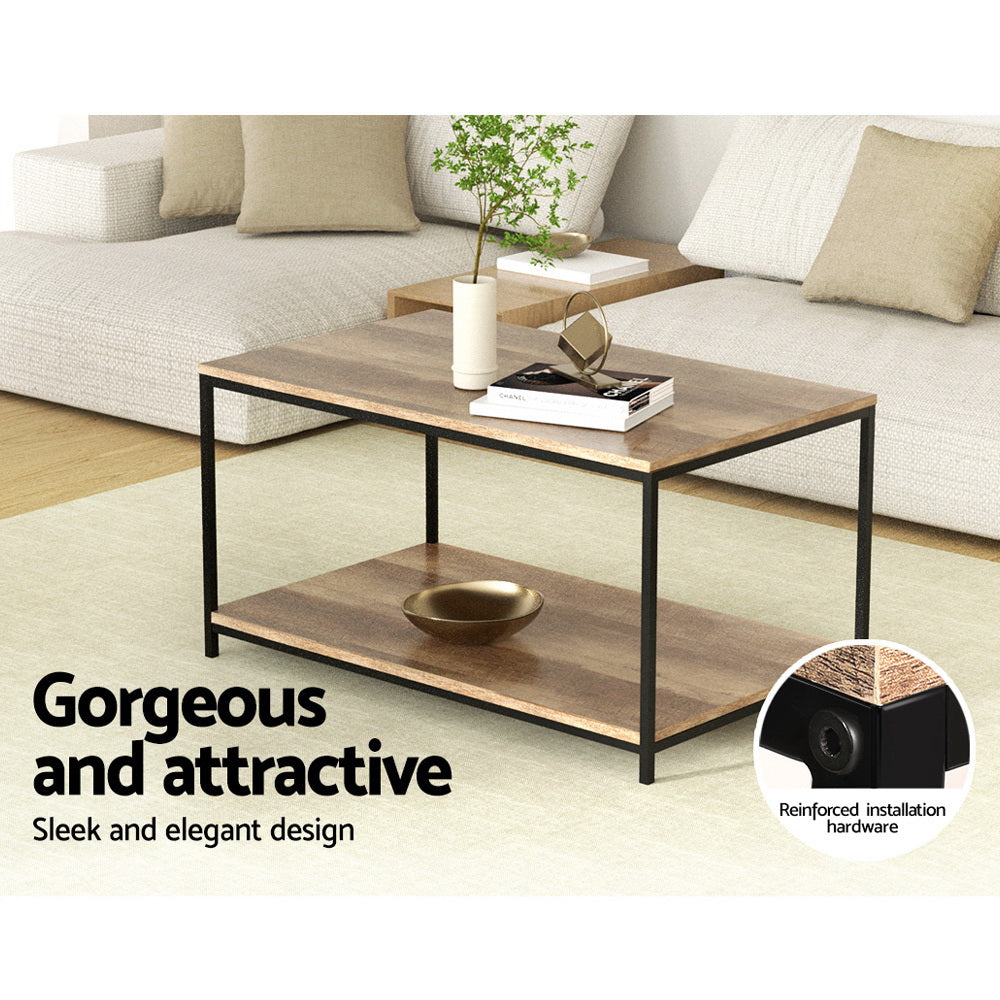 Coffee Table Wood & Black