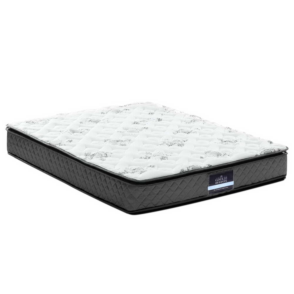 Giselle Bedding King Mattress 24cm Pillow Top Bonnell Spring Egg Crate