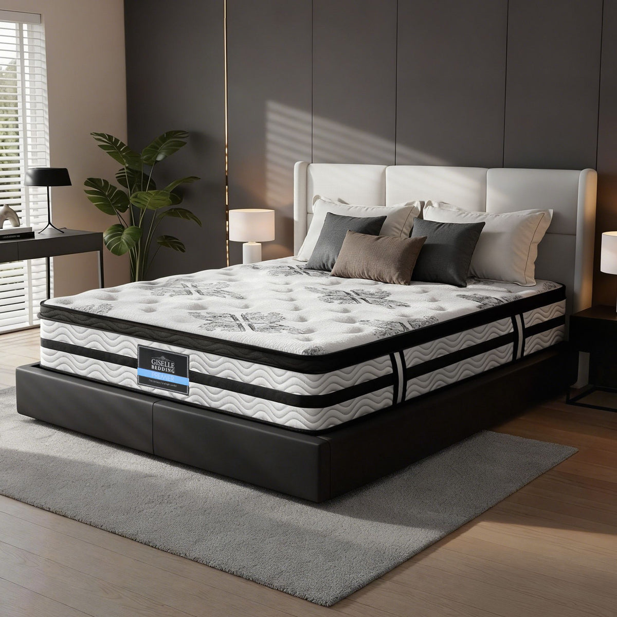 Giselle Bedding 34cm Mattress Euro Top Pocket Spring Queen