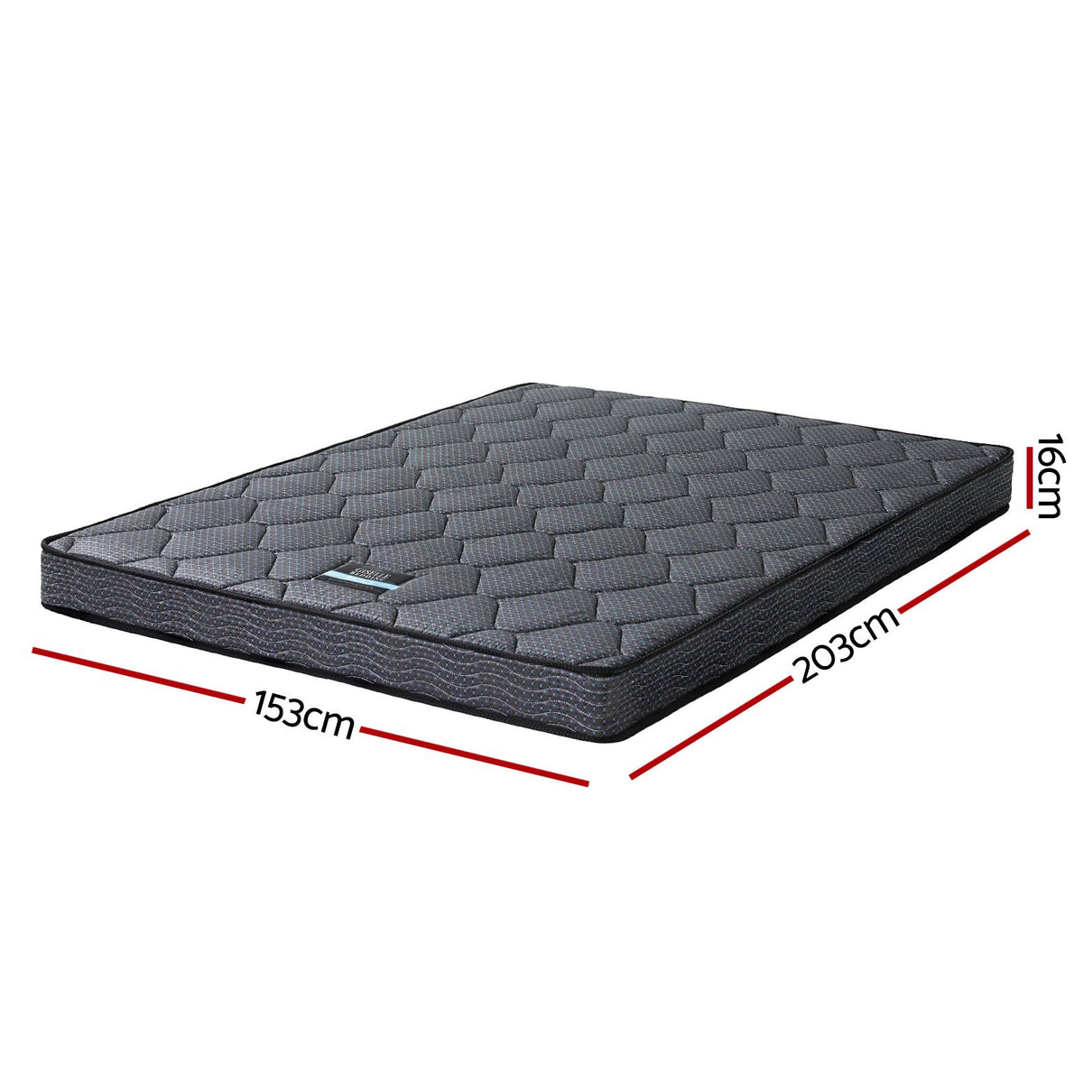 Giselle Bedding Queen Mattress 16cm Bonnell Spring Medium Firm Tight Top