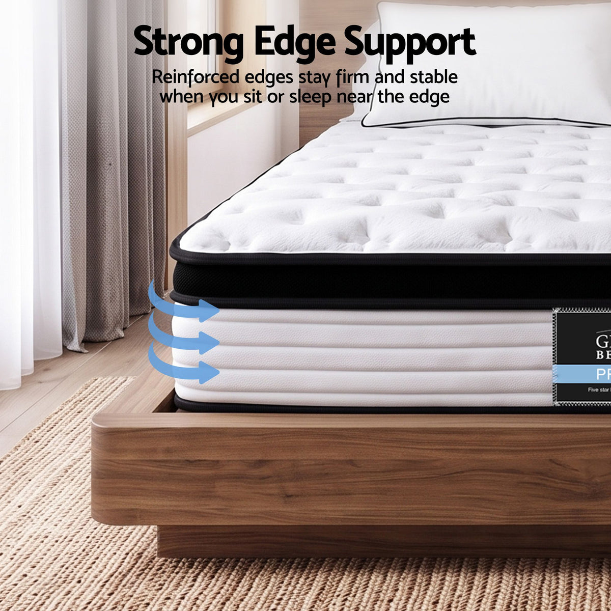 Giselle Bedding 31cm Mattress Euro Top Double