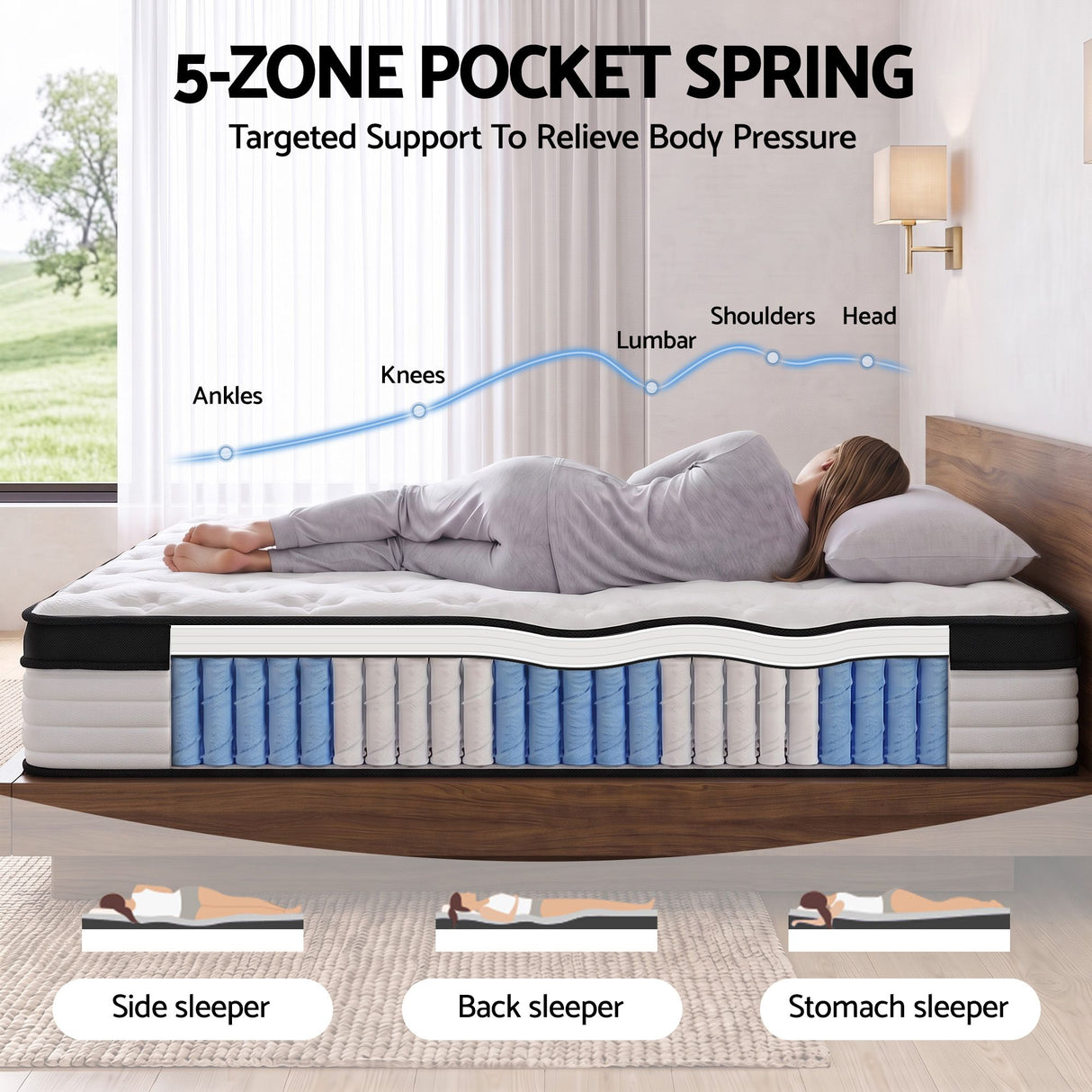 Giselle Bedding 31cm Mattress Euro Top Single