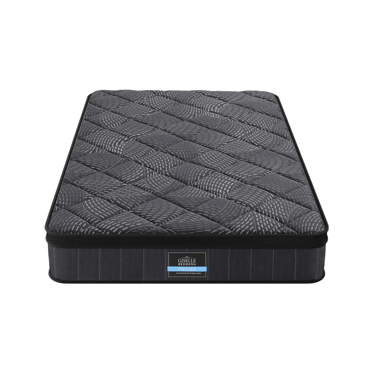 Giselle Bedding Single Mattress 25cm Pocket Spring Latex Euro Top Medium Firm Bed