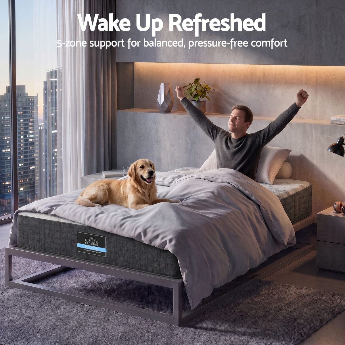 Giselle 30cm King Single Mattress with Edge Support and 5-Zone Comfort