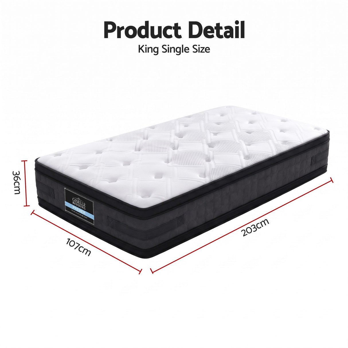 Giselle Bedding 36cm Mattress Cool Gel Memory Foam King Single