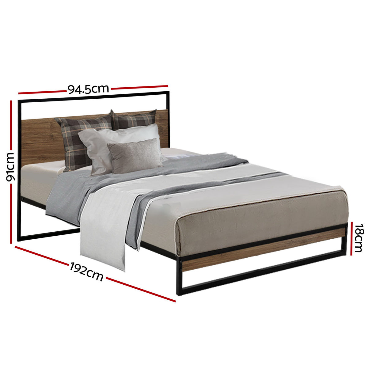Artiss Bed Frame Single Size Metal Bed Frame DANE