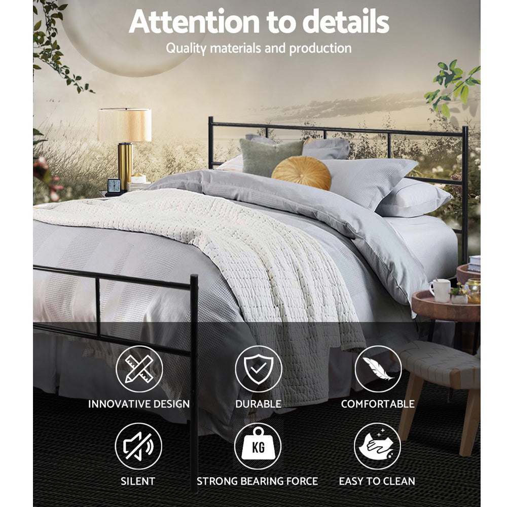 Artiss Bed Frame Double Metal Bed Frame SOL