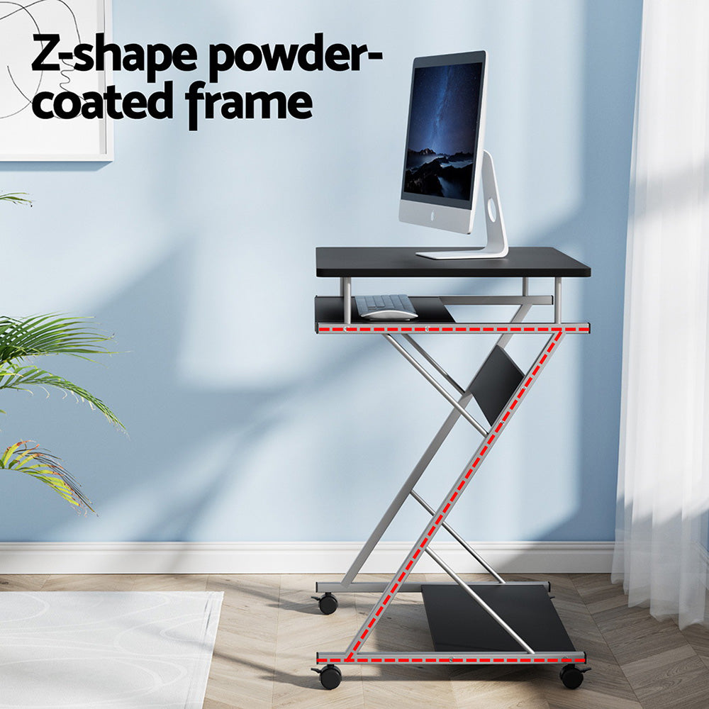 Computer Desk with Shelf Black