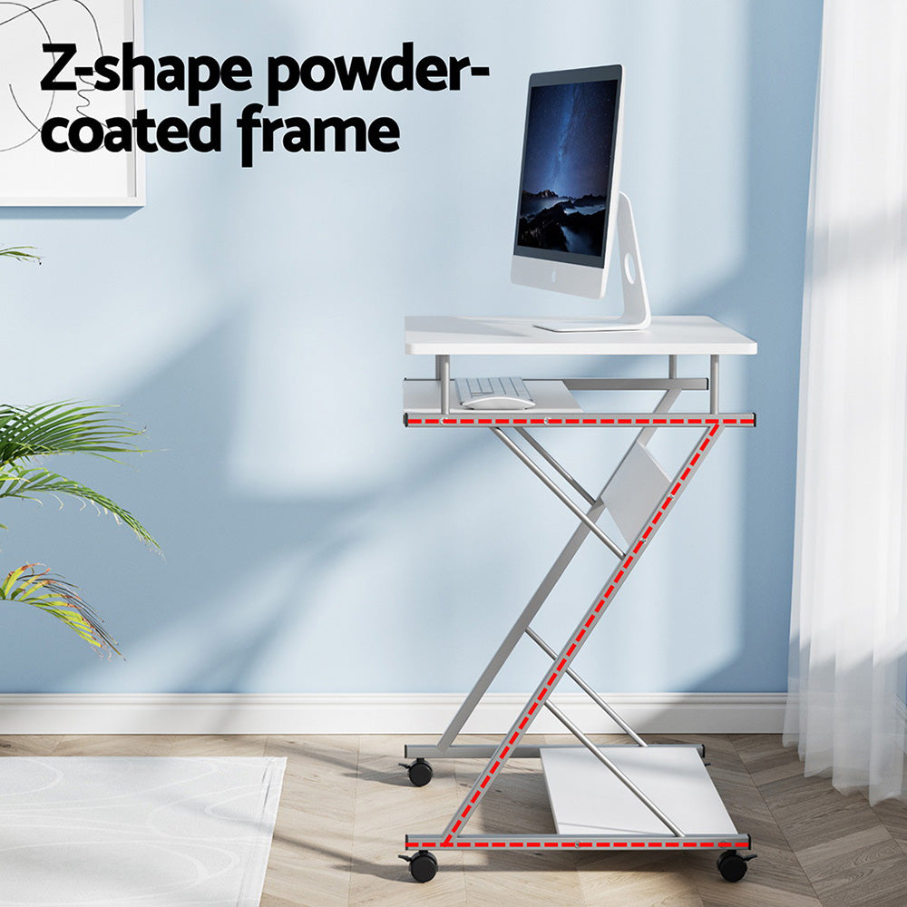 Computer Desk Bookshelf White