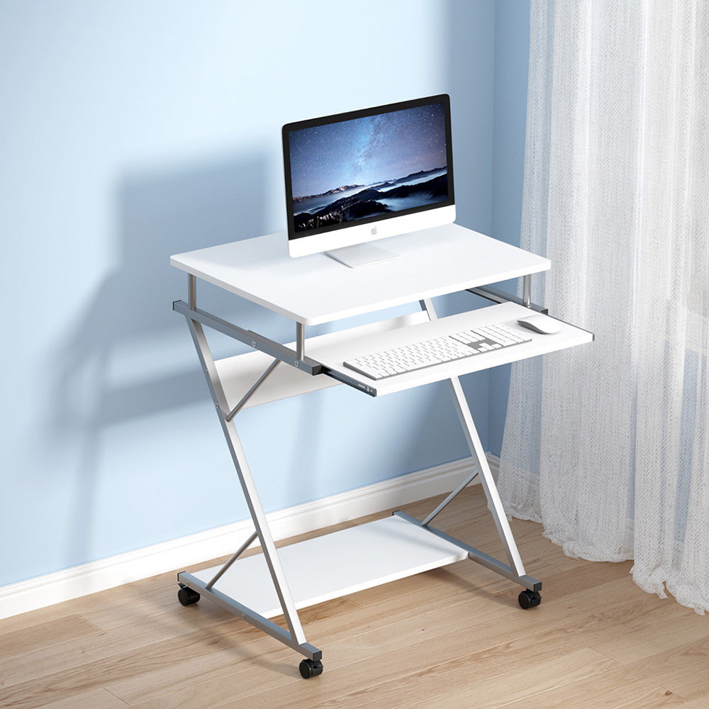 Computer Desk Bookshelf White
