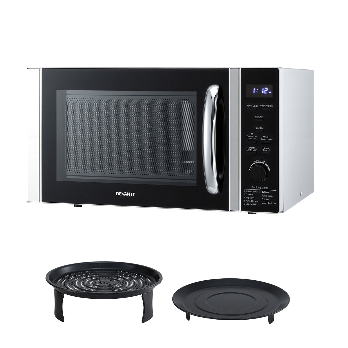 Devanti 30L Microwave Oven 4-IN-1 Air Fryer Convection Grill