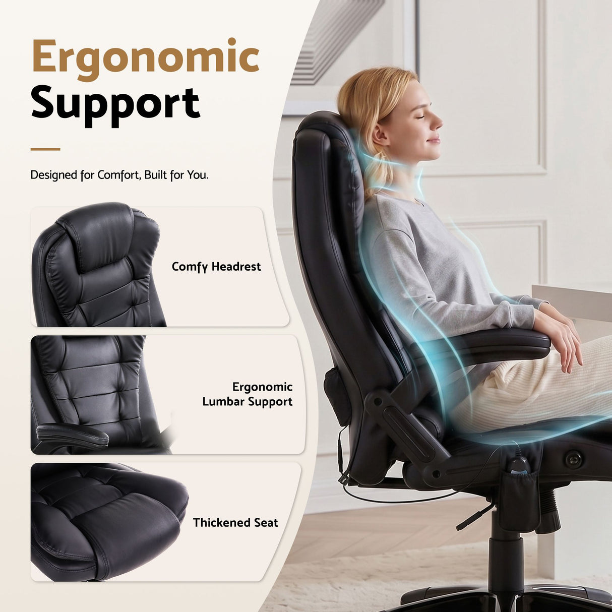 Massage Office Chair Black