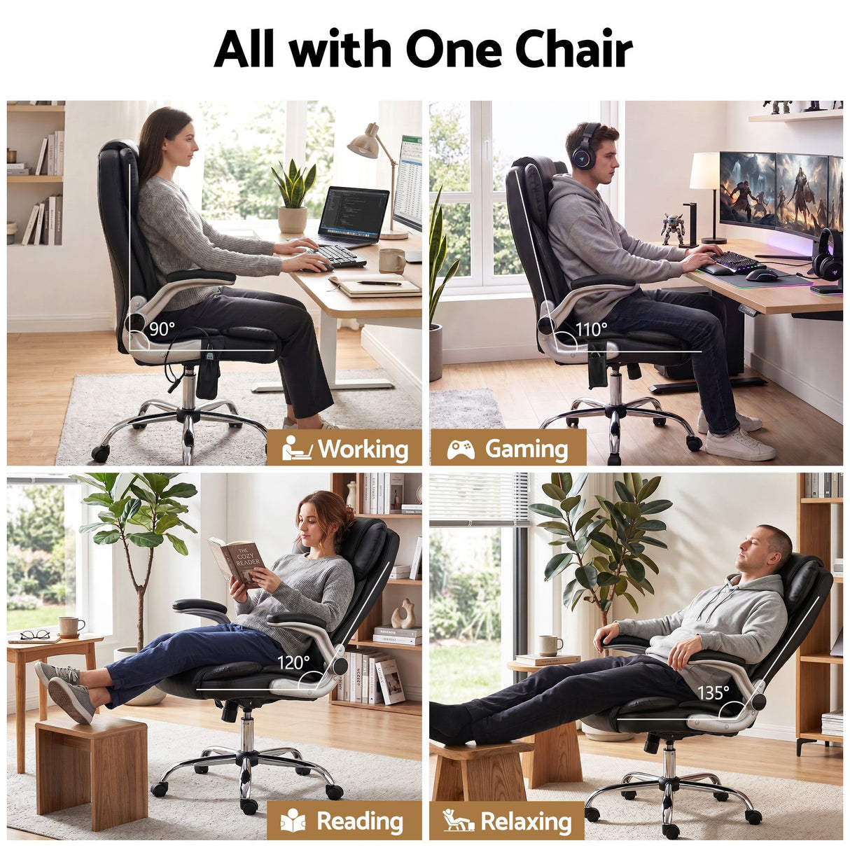 Kuro Massage Office Chair Black