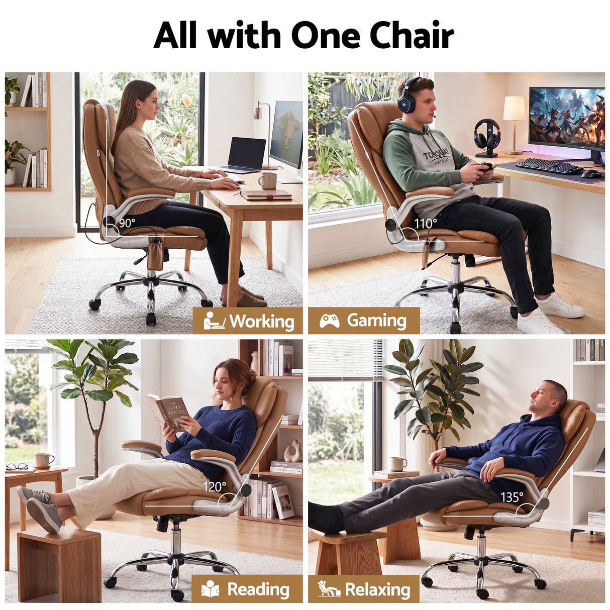 Kuro Massage Office Chair Espresso