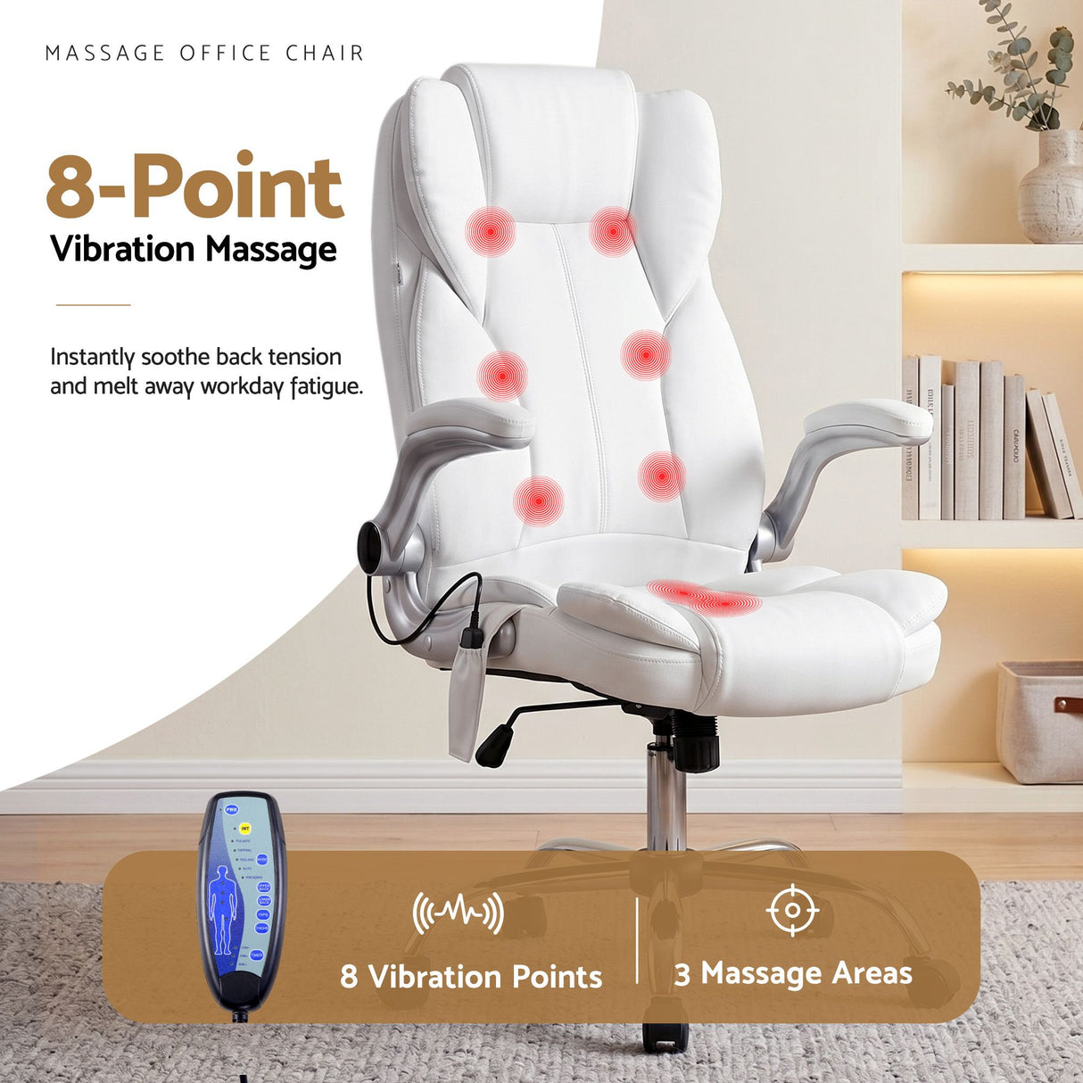 Kuro Massage Office Chair White