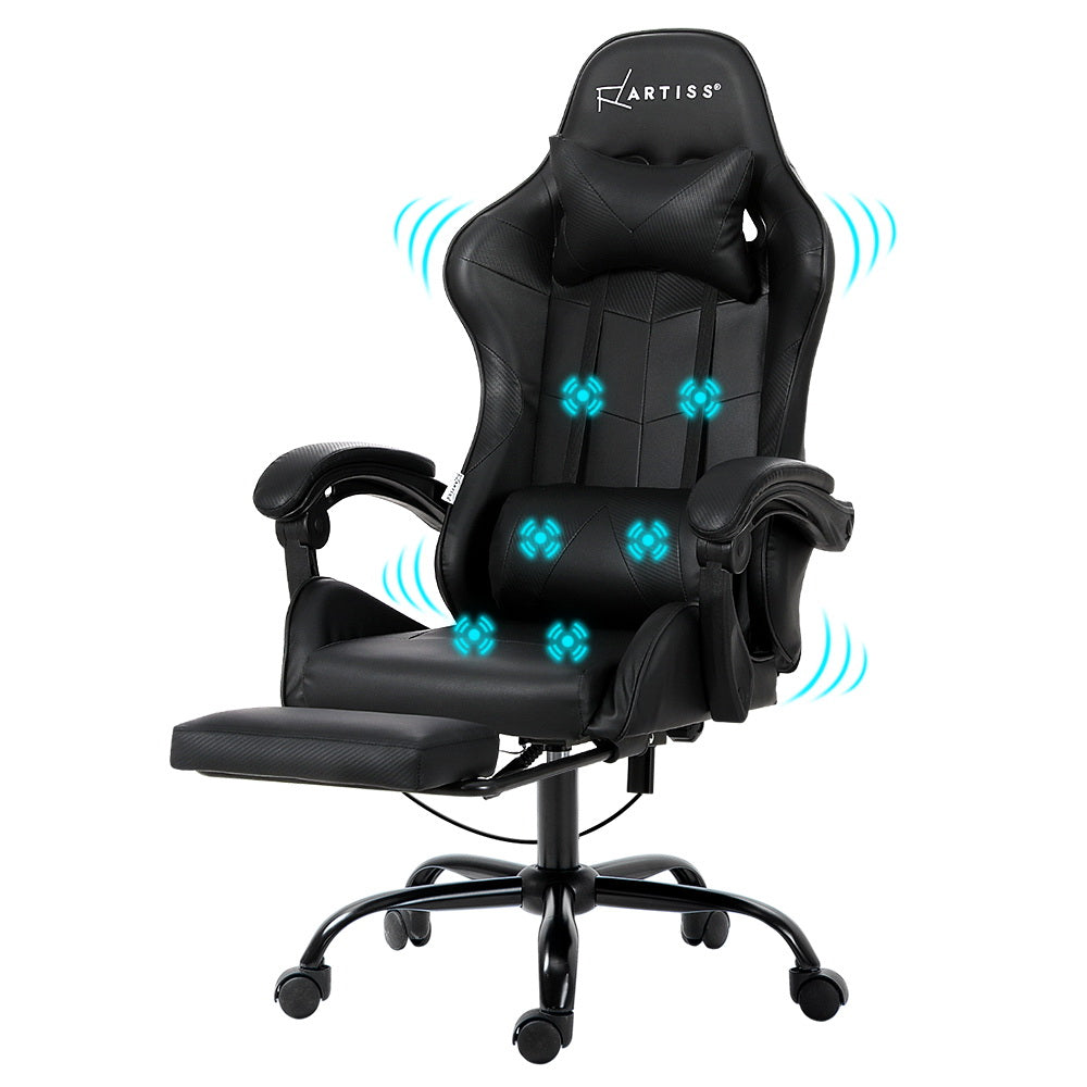Massage Gaming Chair Black