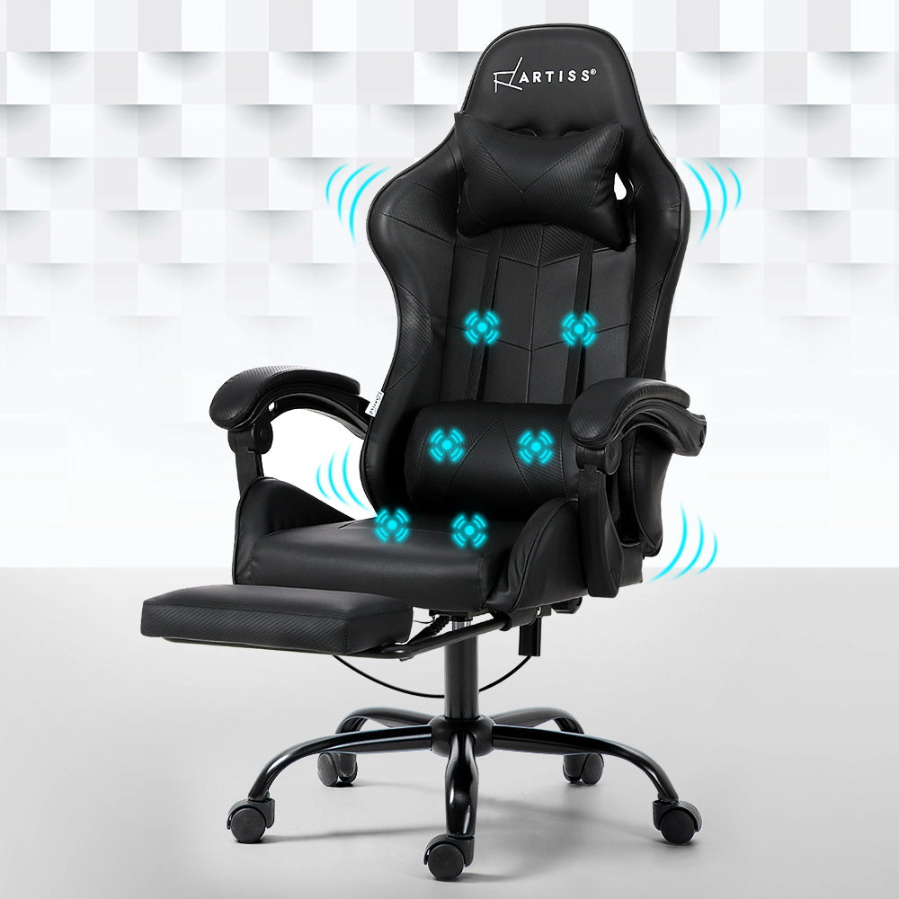 Massage Gaming Chair Black
