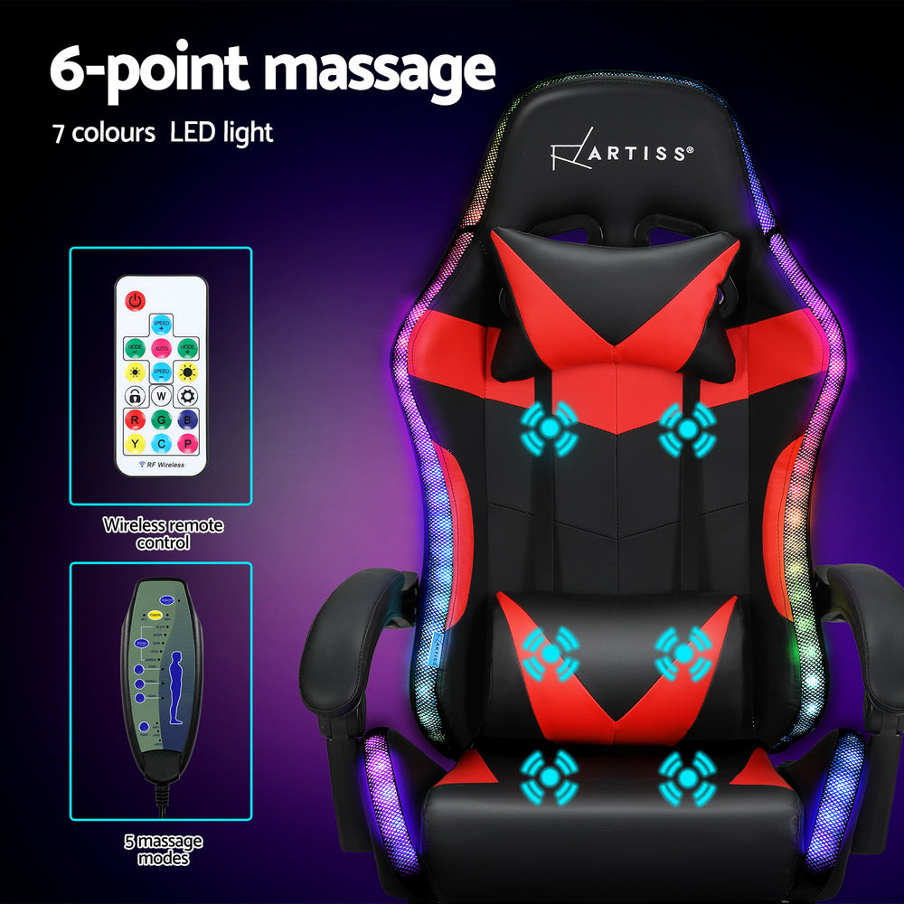 Red Massage Gaming Chair.
