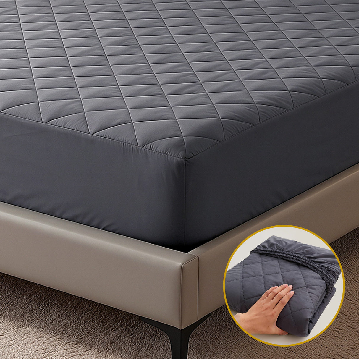 Giselle Water-Resistant Mattress Protector Microfiber 360° Fit King Single