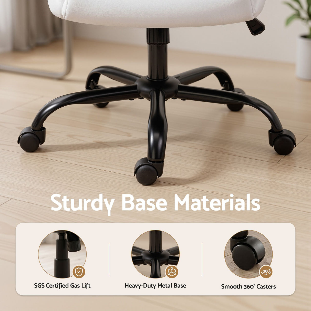 Artiss Executive Office Chair Mid Back White