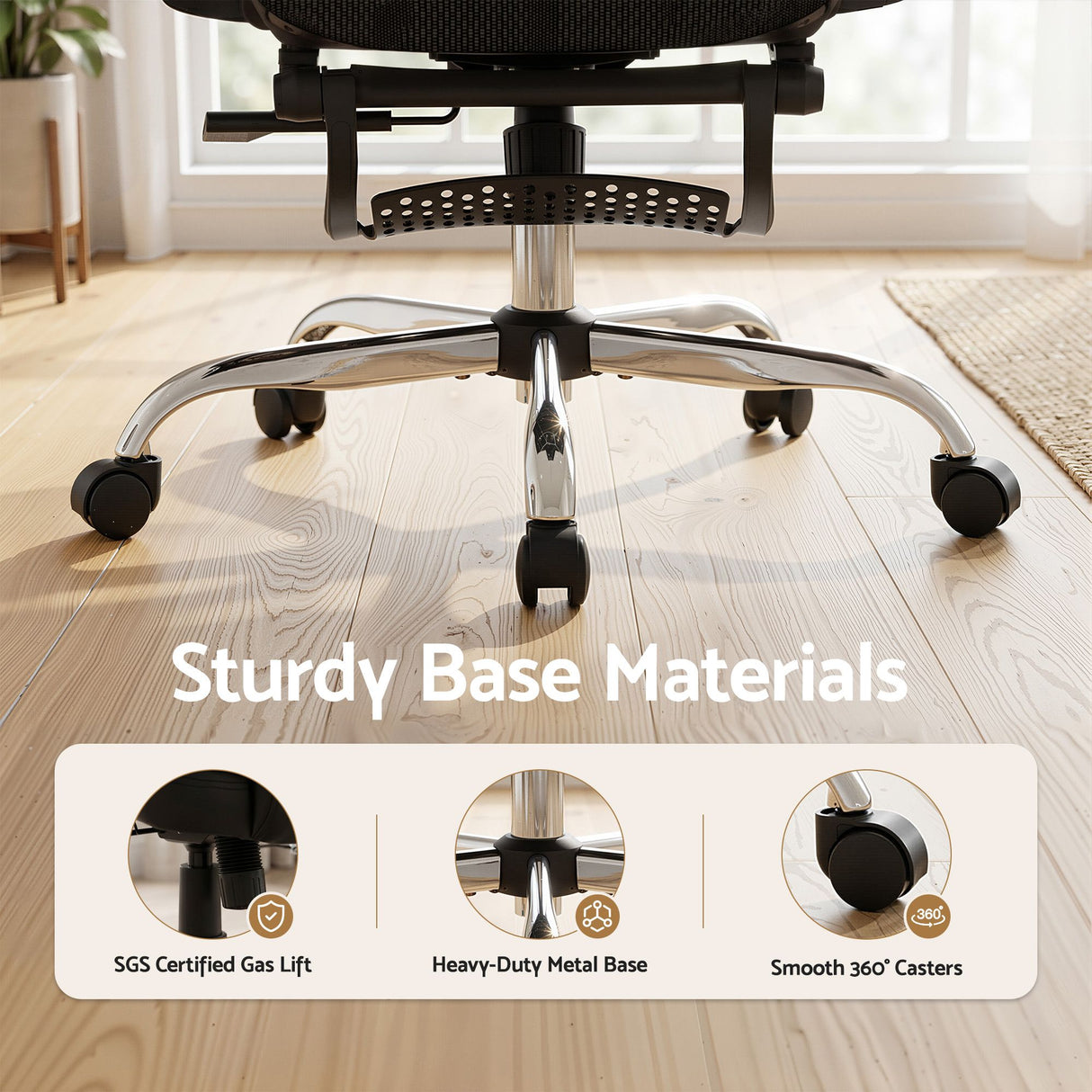 Office Chair 3D Multi-Function Black Mesh