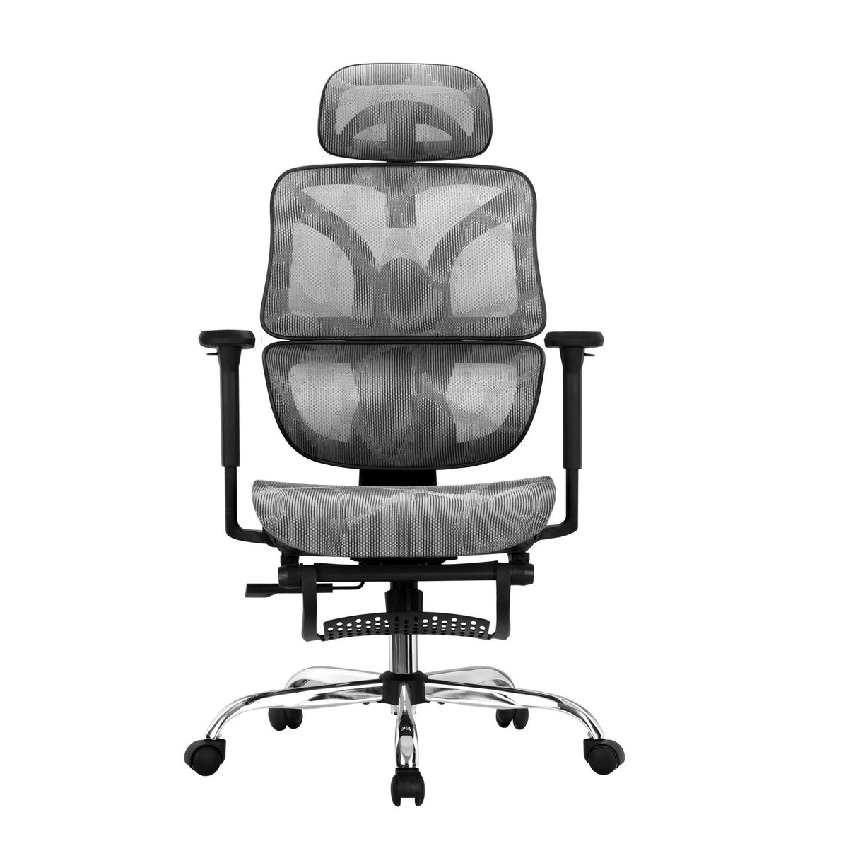 Office Chair 3D Multi-Function Grey Mesh