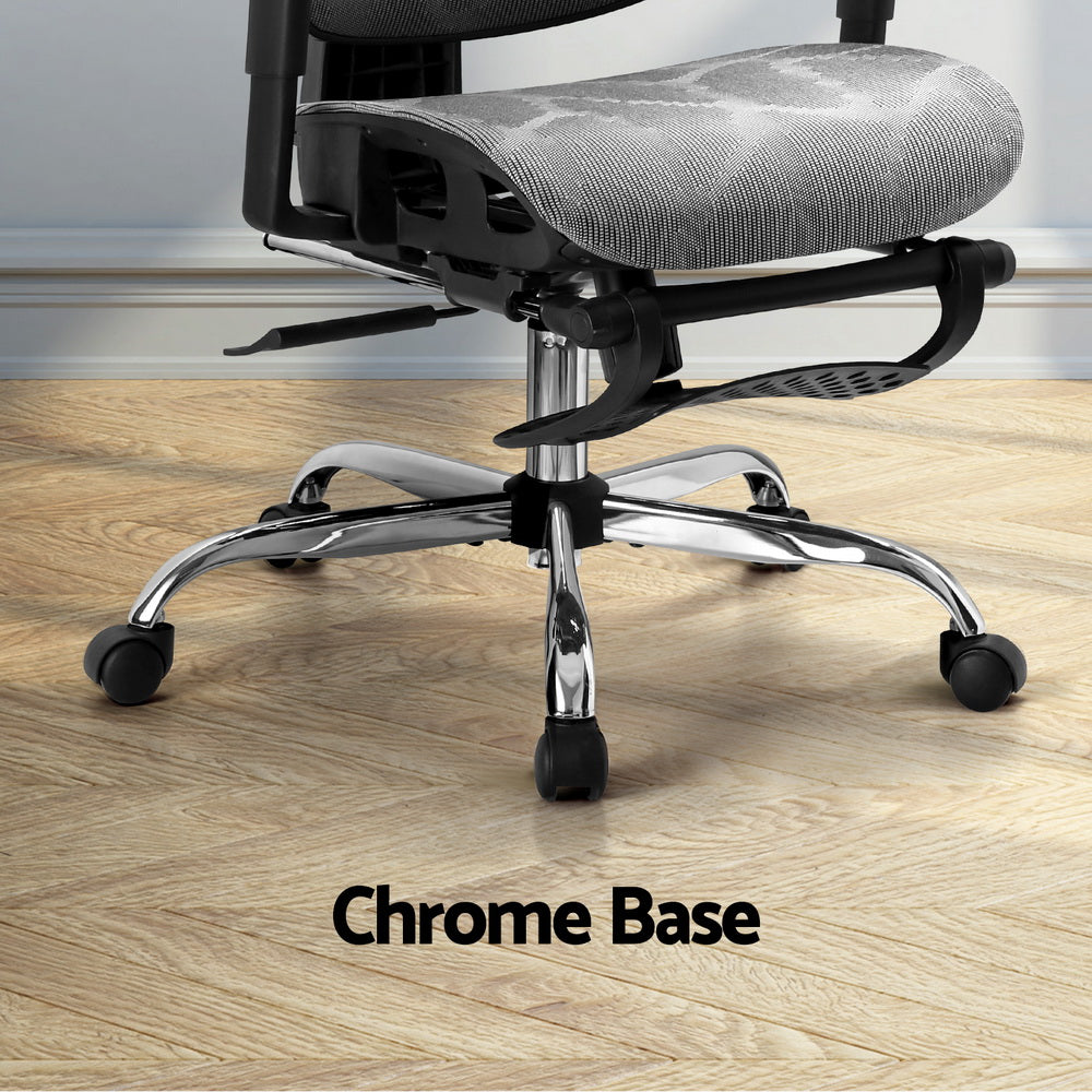 Office Chair 3D Multi-Function Grey Mesh