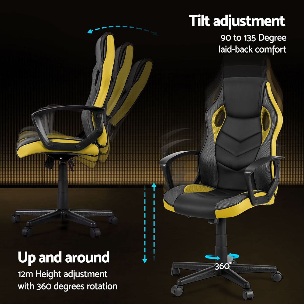Yellow Accent Gaming Chair