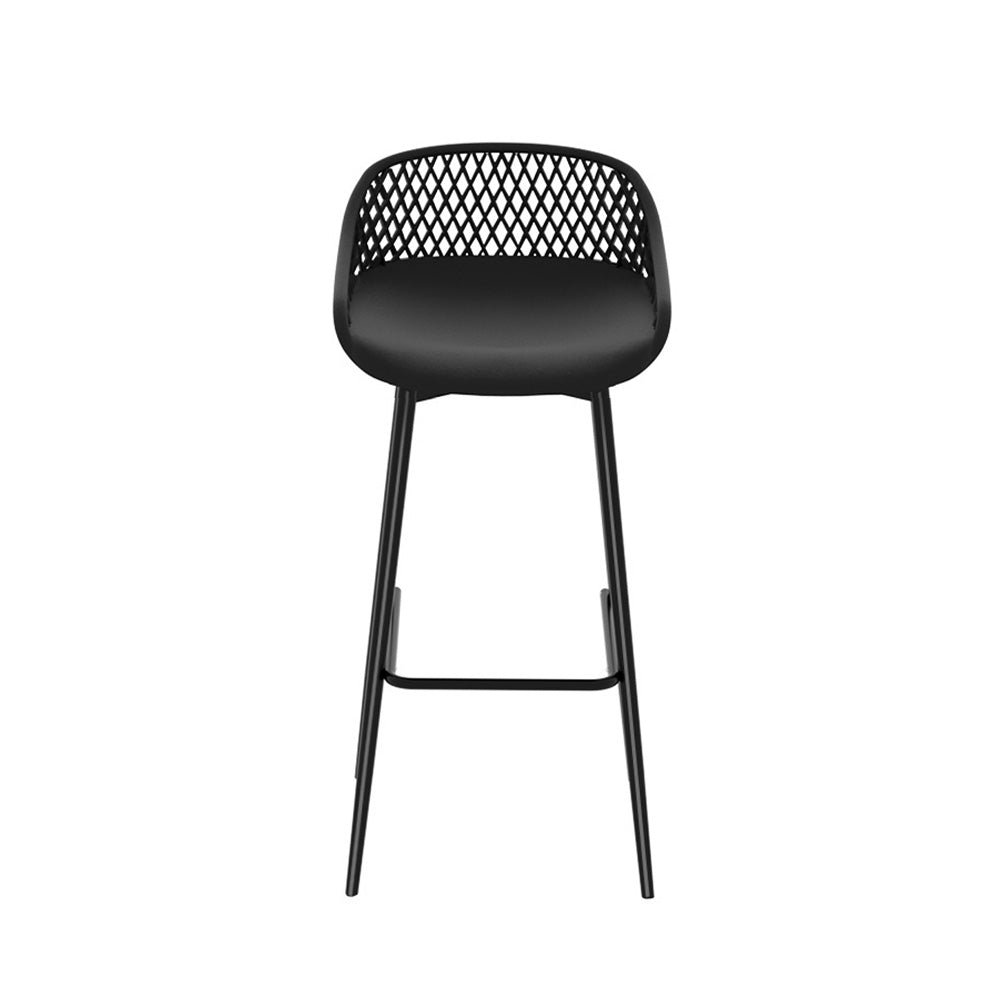 Gardeon 4x Outdoor Bar Stools Plastic Black