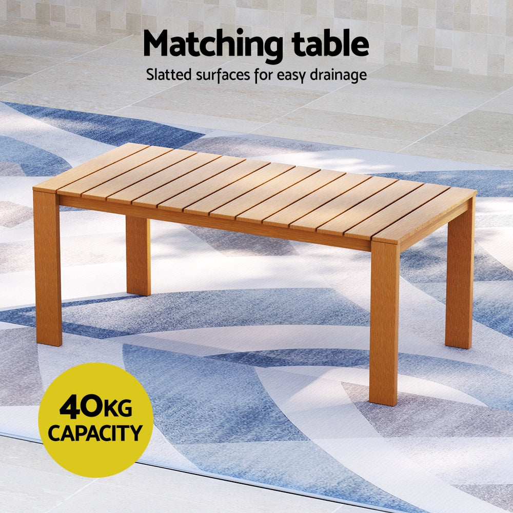 Ember 5-Seater Outdoor Sofa Set Wooden Lounge Setting 6PCS