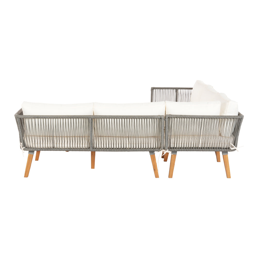 Ember 5-Seater Outdoor Sofa Set Wooden Lounge Setting Aluminum