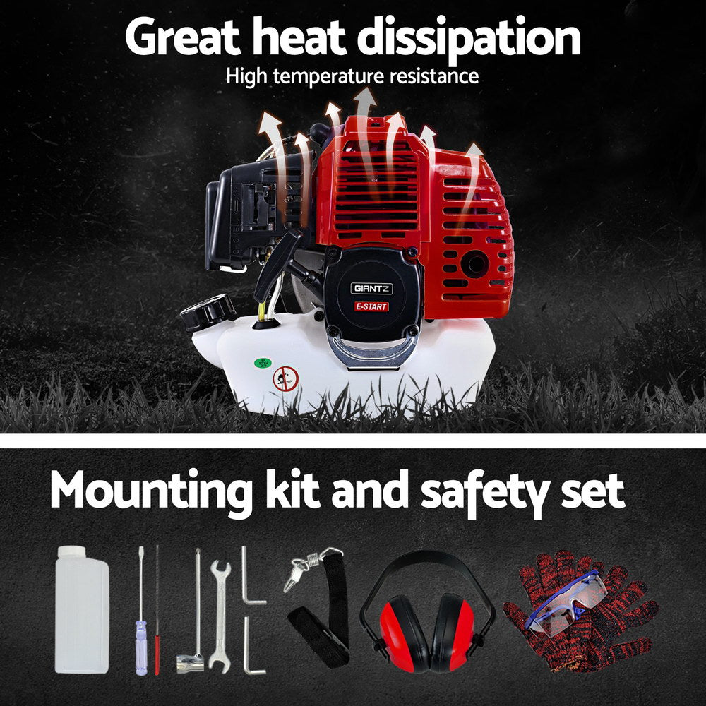 Giantz Pole Chainsaw Petrol Hedge Trimmer Tree Pruner 5 In 1