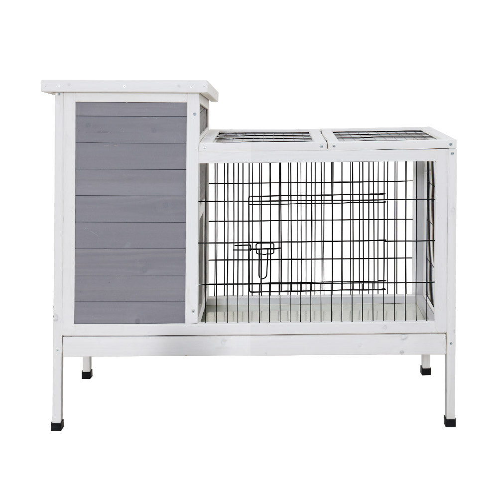 i.Pet Rabbit Hutch Chicken Coop 97cm x 49cm x 86cm Chicken Coop Large Run Wooden Outdoor Cage House