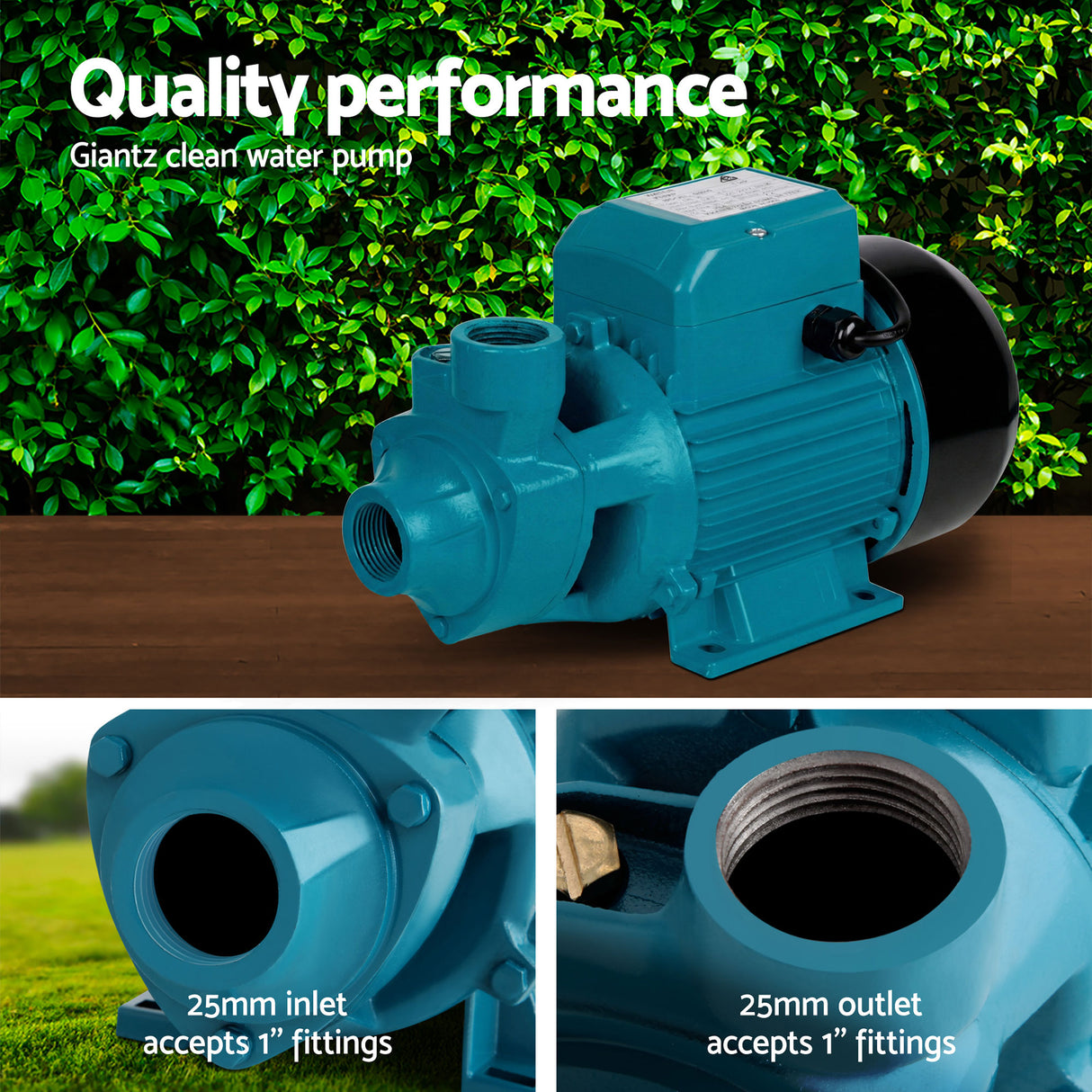 Giantz Peripheral Water Pump Garden Boiler Car Wash Auto Irrigation House QB80